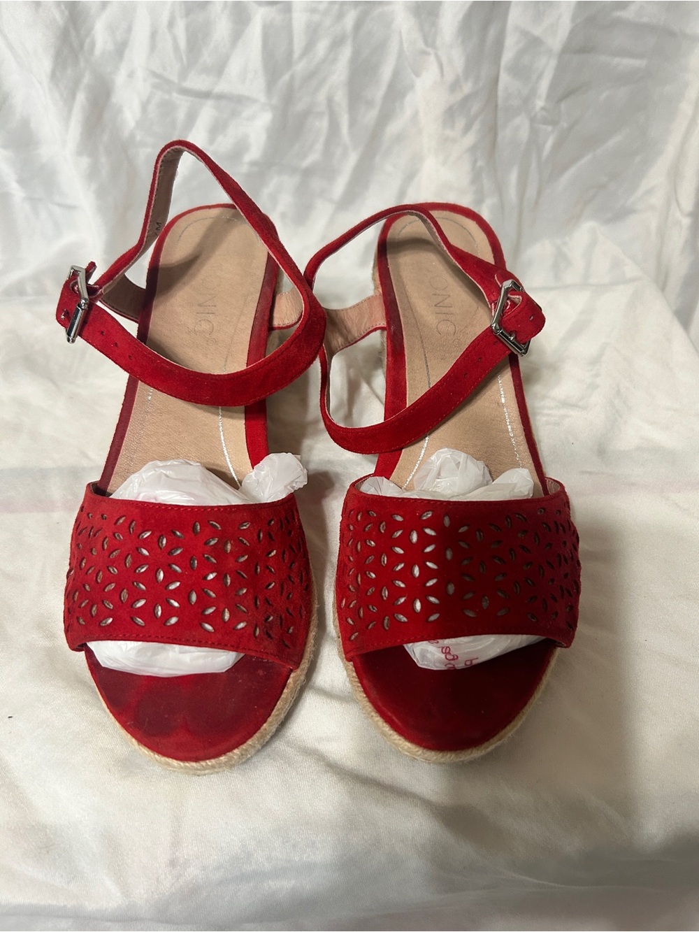 Vionic Red Women's Espadrille Ankle-Strap Sandals